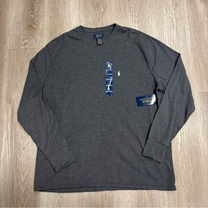 Ralph Lauren Men's Charcoal Long Sleeve Tee